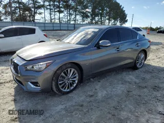 2020 Infiniti Q50 EDITION 30 with VIN JN1EV7AP7LM203723, listed as a Copart auction lot 81773534 with 33,985 mi miles and Salvage Title. Bid and sale history available at carsss.com. Image 1.
