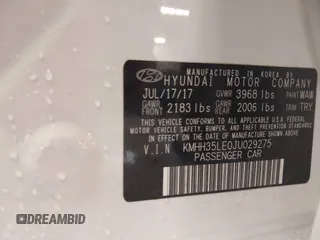 2018 Hyundai Elantra z VIN KMHH35LE0JU029275, wystawiony jako IAAI lot #39288538 z przebiegiem 17 937 mil mil oraz . Historia ofert i sprzedaży dostępna na DreamBid. Obrazek 9.