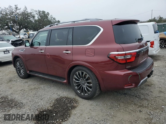 2024 Nissan Armada Platinum with VIN JN8AY2DB4R9851395, listed as a Copart auction lot 43331925 with 7,684 mi miles and Salvage Title. Bid and sale history available at carsss.com. Image 2.