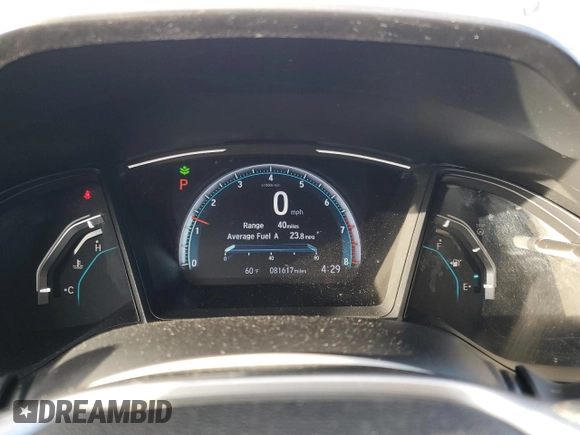 2019 Honda Civic LX with VIN 2HGFC2F60KH504492, listed as a Copart auction lot 47772205 with 81,617 mi miles and Salvage Title. Bid and sale history available at DreamBid. Image 9.