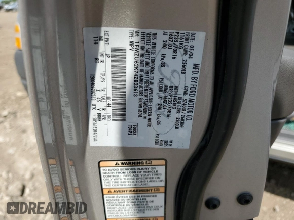 2004 Ford Explorer XLS с VIN 1FMZU62K74ZB23613, выставлен на аукционе Copart как лот 62346315 с пробегом Не указан миль и Списание • Salvage title. История ставок и продаж доступна на DreamBid. Изображение 13.