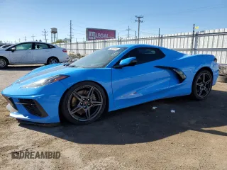 2022 Chevrolet Corvette 3LT with VIN 1G1YC3D48N5122827, listed as a Copart auction lot 75023074 with 22,424 mi miles and Salvage Title. Bid and sale history available at carsss.com. Image 1.