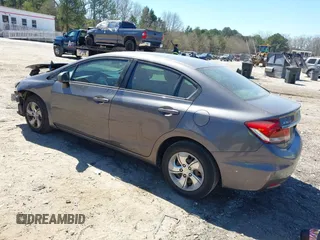 2015 Honda Civic Sedan LX with VIN 19XFB2F57FE030308, listed as a IAAI auction lot 41858216 with 190,293 mi miles. Bid and sale history available at carsss.com. Image 3.