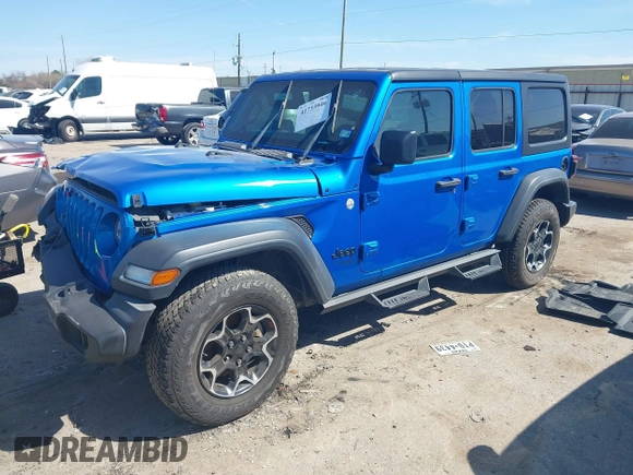 2021 Jeep Wrangler Unlimited Willys with VIN 1C4HJXDN0MW737796, listed as a IAAI auction lot 41733946 with 44,281 mi miles and . Bid and sale history available at DreamBid. Image 16.