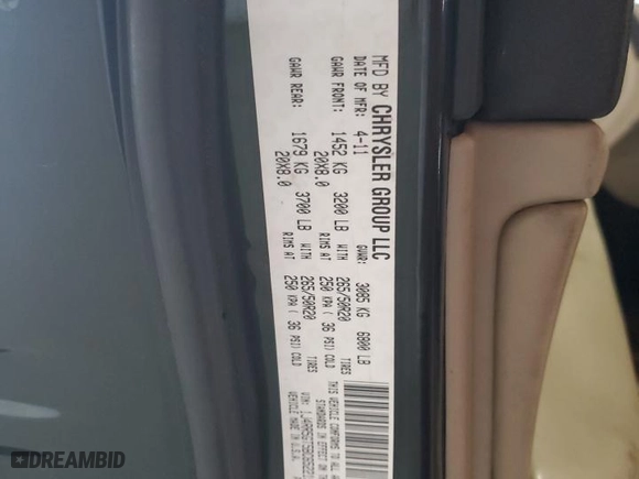 2011 Jeep Grand Cherokee Limited with VIN 1J4RR5GT5BC652215, listed as a Copart auction lot 48151625 with 0 mi miles and Salvage Title. Bid and sale history available at carsss.com. Image 13.