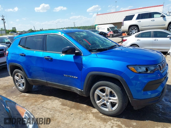 2023 Jeep Compass Sport with VIN 3C4NJDAN4PT557091, listed as a IAAI auction lot 42322265 with 8,742 mi miles and . Bid and sale history available at DreamBid. Image 13.