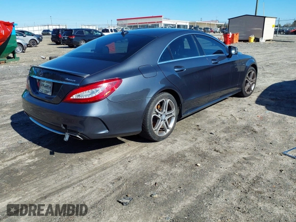 2015 Mercedes-Benz CLS 400 with VIN WDDLJ6HB7FA154135, listed as a IAAI auction lot 41634319 with 158,716 mi miles and . Bid and sale history available at DreamBid. Image 4.