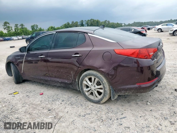 2013 Kia Optima EX with VIN 5XXGN4A71DG127699, listed as a Copart auction lot 59742405 with Not provided miles and Clean title. Bid and sale history available at DreamBid. Image 2.