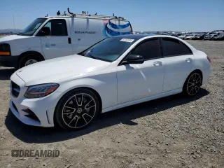 2019 Mercedes-Benz C 300 with VIN 55SWF8DB9KU298764, listed as a Copart auction lot 57263505 with 95,037 mi miles and Salvage title. Bid and sale history available at DreamBid. Image 1.