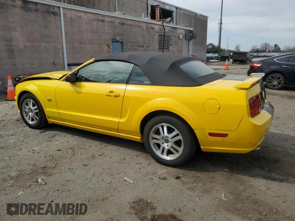 2005 Ford Mustang GT Deluxe with VIN 1ZVHT85H355249973, listed as a Copart auction lot 49499155 with 129,915 mi miles and Salvage Title. Bid and sale history available at DreamBid. Image 2.