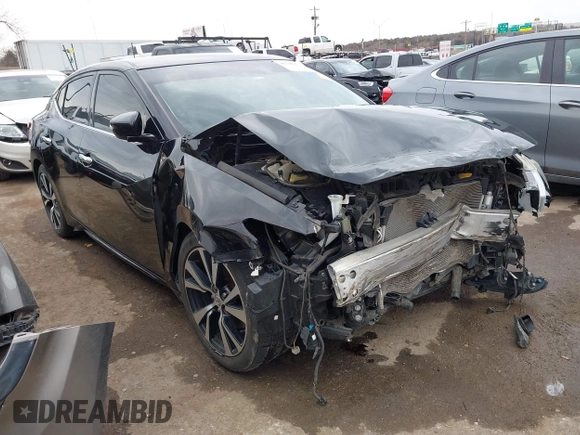 2018 Nissan Maxima S with VIN 1N4AA6AP7JC385580, listed as a IAAI auction lot 41748213 with 96,240 mi miles and . Bid and sale history available at DreamBid. Image 1.
