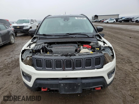 2021 Jeep Compass Trailhawk with VIN 3C4NJDDB5MT590369, listed as a Copart auction lot 46107685 with 67,857 mi miles and Salvage title. Bid and sale history available at DreamBid. Image 5.