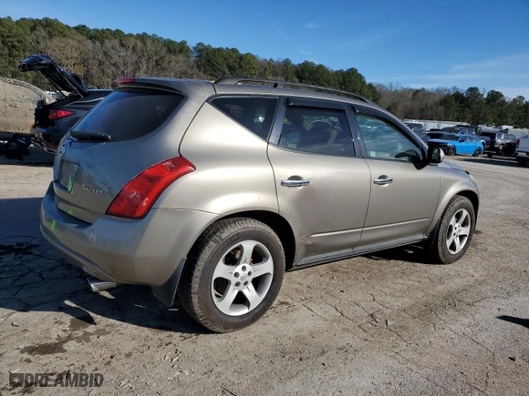2003 Nissan Murano SL with VIN JN8AZ08W23W223231, listed as a Copart auction lot 88896735 with 142,580 mi miles and Salvage Title. Bid and sale history available at carsss.com. Image 3.
