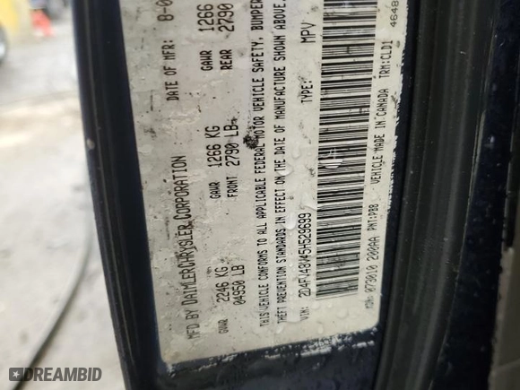 2005 Dodge Magnum SE with VIN 2D4FV48V45H529699, listed as a Copart auction lot 44933625 with 0 mi miles and Non Repairable. Bid and sale history available at carsss.com. Image 12.