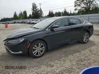 2015 Chrysler 200 Limited with VIN 1C3CCCAB2FN725721, listed as a Copart auction lot 56495875 with 163,273 mi miles and Salvage Title. Bid and sale history available at DreamBid. Image 1.