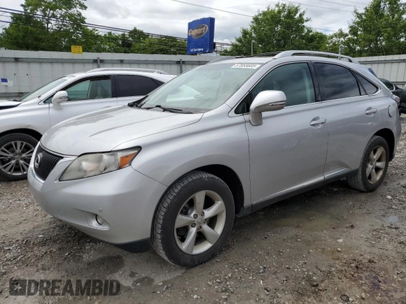 2010 Lexus RX 350 with VIN 2T2BK1BA7AC076736, listed as a Copart auction lot 57855605 with 156,298 mi miles and Salvage title. Bid and sale history available at DreamBid. Image 1.