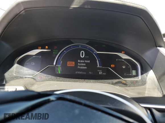 2019 Honda Clarity Touring z VIN JHMZC5F38KC007064, wystawiony jako Copart lot #55362015 z przebiegiem 74 565 mil mil oraz Szkoda całkowita • Salvage title. Historia ofert i sprzedaży dostępna na DreamBid. Obrazek 9.
