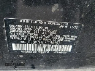 2014 Subaru WRX WRX с VIN JF1GV7E61EG010787, выставлен на аукционе Copart как лот 61637585 с пробегом 143 319 миль миль и Списание • Salvage title. История ставок и продаж доступна на DreamBid. Изображение 13.