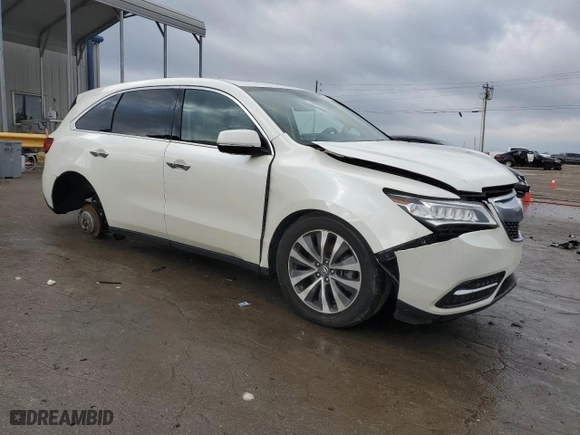 2016 Acura MDX w/Tech with VIN 5FRYD4H40GB050882, listed as a Copart auction lot 44352115 with NaN miles and Salvage Title. Bid and sale history available at carsss.com. Image 4.