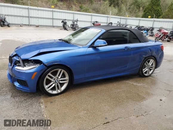 2016 BMW 2 Series 228i with VIN WBA1K9C58GV322471, listed as a Copart auction lot 39261604 with 71,839 mi miles. Bid and sale history available at carsss.com. Image 1.