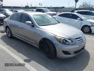 2012 Hyundai Genesis 5.0L with VIN KMHGC4DH4CU185501, listed as a IAAI auction lot 41939420 with 146,409 mi miles. Bid and sale history available at carsss.com. Image 1.