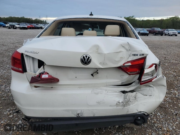 2013 Volkswagen Passat SE with VIN 1VWBN7A39DC118514, listed as a Copart auction lot 51520105 with 146,327 mi miles and Salvage title. Bid and sale history available at DreamBid. Image 6.