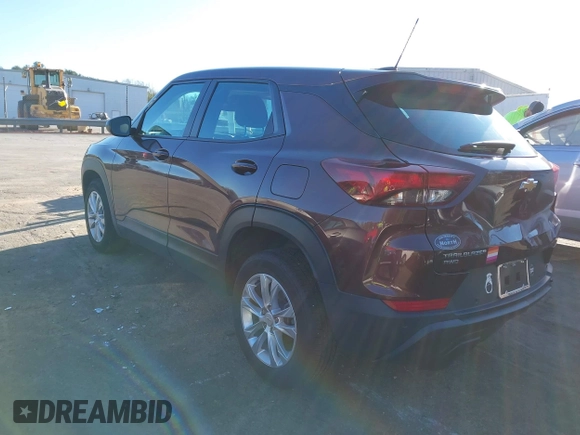 2022 Chevrolet TrailBlazer LS with VIN KL79MNSL2NB014152, listed as a IAAI auction lot 41737751 with 40,816 mi miles. Bid and sale history available at carsss.com. Image 3.