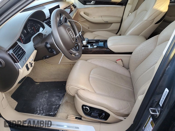 2015 Audi A8 with VIN WAUJGAFD5FN009026, listed as a Copart auction lot 81938904 with 122,880 mi miles and Salvage title. Bid and sale history available at DreamBid. Image 7.