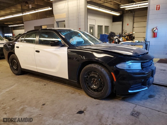2020 Dodge Charger Police with VIN 2C3CDXKT2LH235215, listed as a Copart auction lot 87822215 with 0 mi miles and Salvage Title. Bid and sale history available at carsss.com. Image 4.