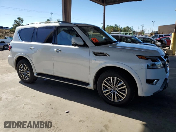 2022 Nissan Armada SL with VIN JN8AY2BA8N9392120, listed as a Copart auction lot 80426994 with 71,026 mi miles and Salvage Title. Bid and sale history available at carsss.com. Image 4.
