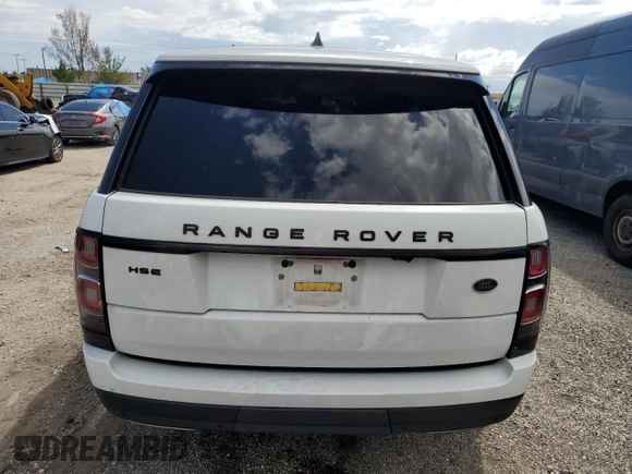 2021 Land Rover Range Rover with VIN SALGR2SUXMA427503, listed as a Copart auction lot 70847404 with 48,501 mi miles and Salvage title. Bid and sale history available at DreamBid. Image 6.