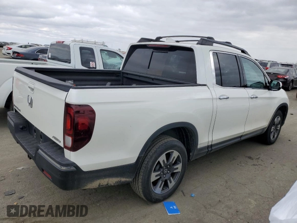 2019 Honda Ridgeline RTL-E z VIN 5FPYK3F75KB001806, wystawiony jako Copart lot #43178765 z przebiegiem 44 939 mil mil oraz Czysty tytuł • Clean title. Historia ofert i sprzedaży dostępna na DreamBid. Obrazek 3.