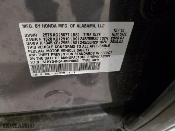2017 Acura MDX w/Technology Pkg with VIN 5FRYD4H54HB020083, listed as a Copart auction lot 44404645 with 140,171 mi miles and Salvage Title. Bid and sale history available at carsss.com. Image 13.