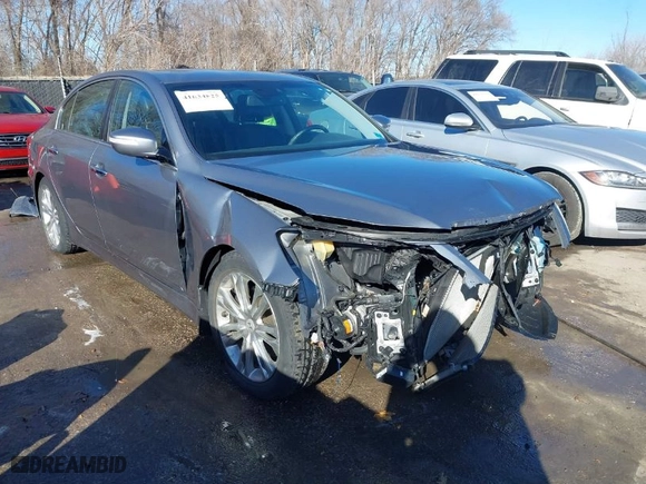 2014 Hyundai Genesis 3.8L with VIN KMHGC4DD2EU265539, listed as a IAAI auction lot 41634825 with 61,619 mi miles. Bid and sale history available at carsss.com. Image 1.