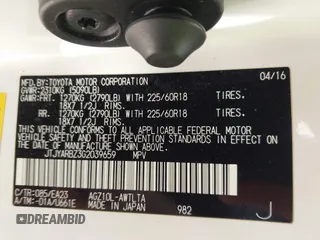 2016 Lexus NX 200t with VIN JTJYARBZ3G2039659, listed as a IAAI auction lot 42716128 with 158,220 mi miles and . Bid and sale history available at DreamBid. Image 9.