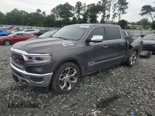 2019 Ram 1500 Limited with VIN 1C6SRFHT4KN812608, listed as a Copart auction lot 58135225 with 136,938 mi miles and Salvage title. Bid and sale history available at DreamBid. Image 1.