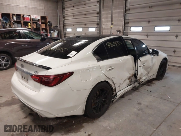 2018 Infiniti Q50 3.0t Luxe with VIN JN1EV7AR5JM436336, listed as a IAAI auction lot 41961435 with 87,671 mi miles. Bid and sale history available at carsss.com. Image 6.
