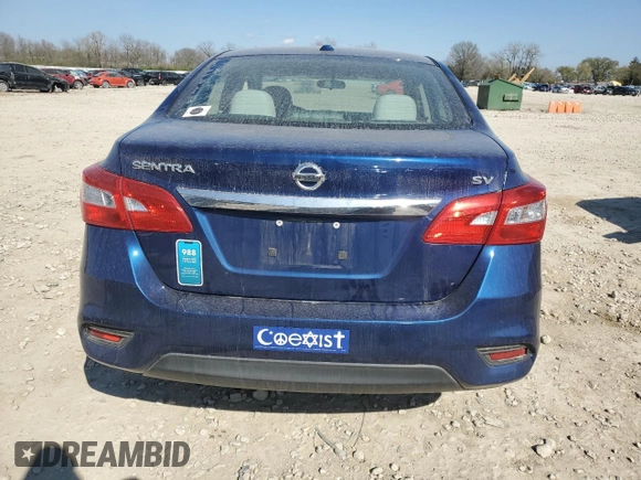 2016 Nissan Sentra SV with VIN 3N1AB7AP9GY292835, listed as a Copart auction lot 53540035 with 77,905 mi miles and Salvage Title. Bid and sale history available at DreamBid. Image 6.