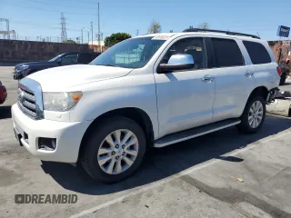 2017 Toyota Sequoia Platinum with VIN 5TDDY5G12HS153056, listed as a Copart auction lot 50099625 with 55,379 mi miles and Salvage Title. Bid and sale history available at carsss.com. Image 1.