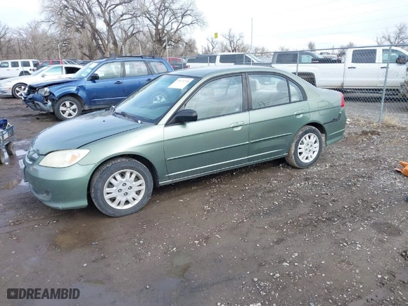 2004 Honda Civic LX with VIN 2HGES16544H524537, listed as a IAAI auction lot 41874735 with 168,428 mi miles. Bid and sale history available at carsss.com. Image 2.