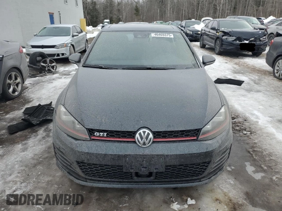 2016 Volkswagen Golf GTI SE with VIN 3VW5T7AU9GM051721, listed as a Copart auction lot 46469375 with 154,734 mi miles and Salvage Title. Bid and sale history available at carsss.com. Image 5.