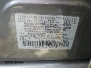 2018 Nissan Sentra S with VIN 3N1AB7AP4JY282981, listed as a Copart auction lot 52480955 with 57,217 mi miles and Salvage Title. Bid and sale history available at DreamBid. Image 12.