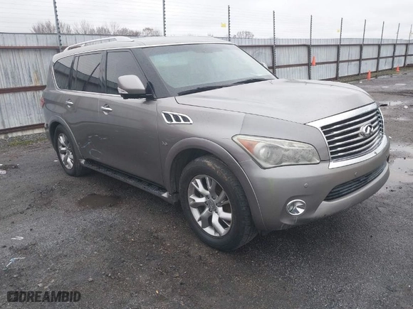 2014 Infiniti QX80 with VIN JN8AZ2NF0E9551426, listed as a IAAI auction lot 41549845 with 185,657 mi miles. Bid and sale history available at carsss.com. Image 1.