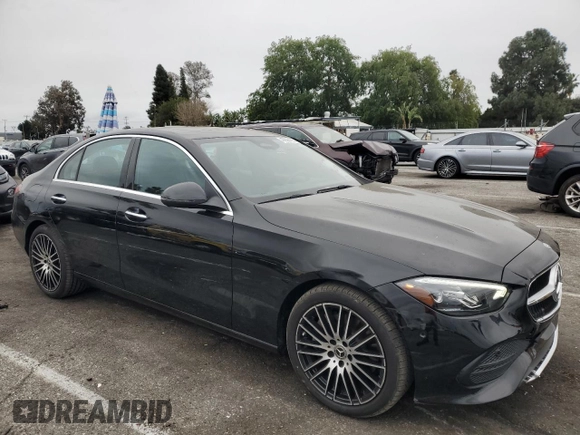2023 Mercedes-Benz C 300 with VIN W1KAF4HB9PR134470, listed as a Copart auction lot 47826165 with 4,255 mi miles and Salvage Title. Bid and sale history available at DreamBid. Image 4.