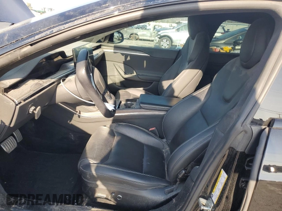 2022 Tesla Model S with VIN 5YJSA1E51NF482745, listed as a Copart auction lot 42562955 with 75,573 mi miles and Salvage Title. Bid and sale history available at DreamBid. Image 7.
