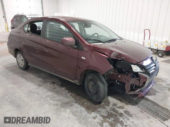 2024 Mitsubishi Mirage ES with VIN ML32FUFJ8RHF08445, listed as a IAAI auction lot 41528287 with 11,259 mi miles and . Bid and sale history available at DreamBid. Image 1.