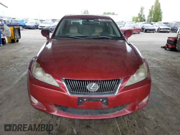 2009 Lexus IS 250 with VIN JTHBK262495090663, listed as a Copart auction lot 53739095 with 138,083 mi miles and Salvage Title. Bid and sale history available at carsss.com. Image 5.