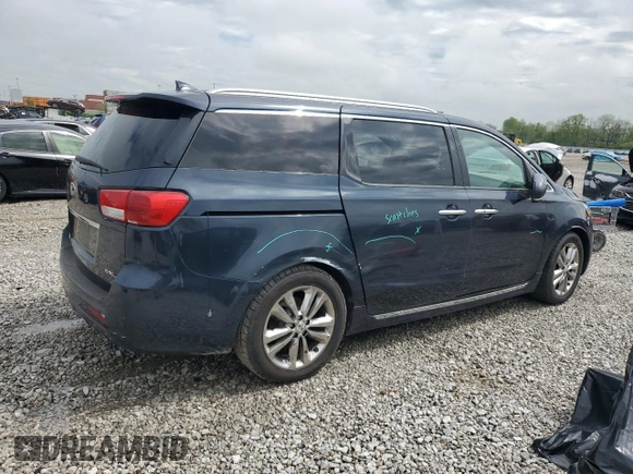 2016 Kia Sedona SX-L with VIN KNDME5C17G6186258, listed as a Copart auction lot 55742885 with 98,487 mi miles and Clean Title. Bid and sale history available at DreamBid. Image 3.