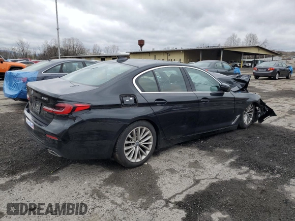 2023 BMW 5 Series 530i xDrive with VIN WBA13BJ05PCN16611, listed as a Copart auction lot 52170075 with Not Provided miles and Salvage Title. Bid and sale history available at DreamBid. Image 3.