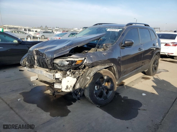 2021 Jeep Cherokee Altitude with VIN 1C4PJMLB3MD142258, listed as a Copart auction lot 84544974 with 0 mi miles and Salvage Title. Bid and sale history available at carsss.com. Image 1.